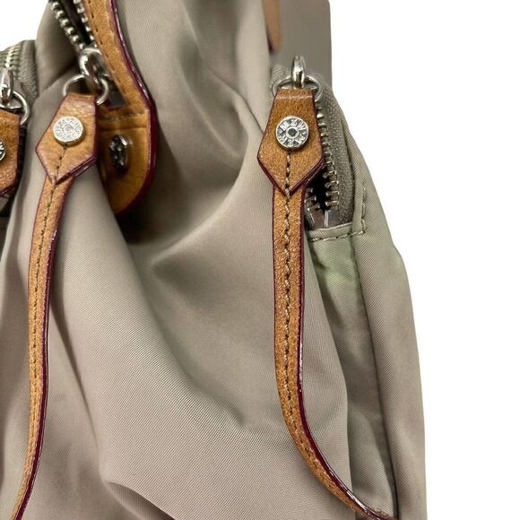 MZ Wallace Purse Nylon Taupe Handbag Shoulder Bag Pockets Every Day Bag Organize - Picture 9 of 12